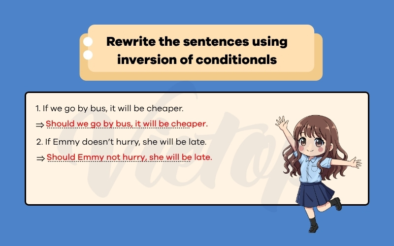 Rewrite the sentences using inversion of conditionals