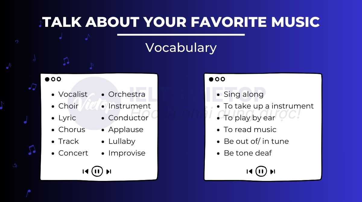 Từ vựng chủ đề talk about your favorite music