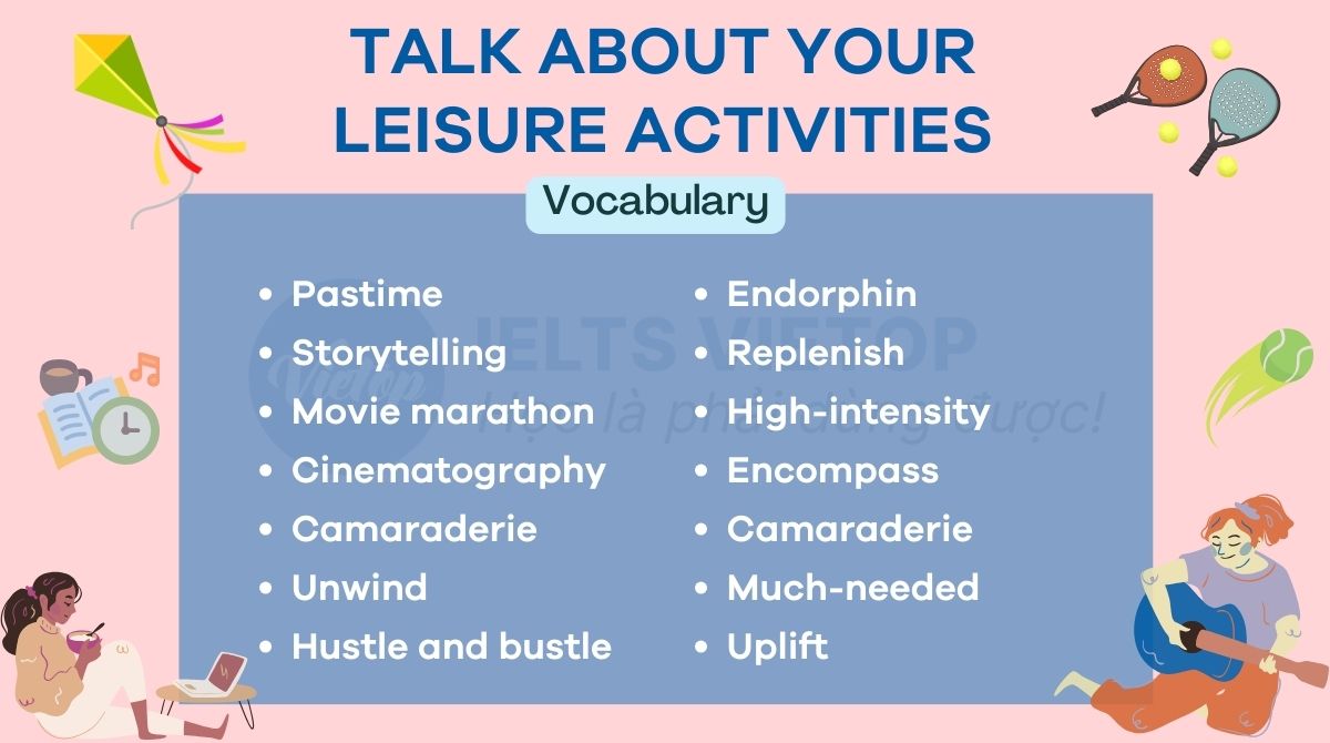 Từ vựng talk about your leisure activities