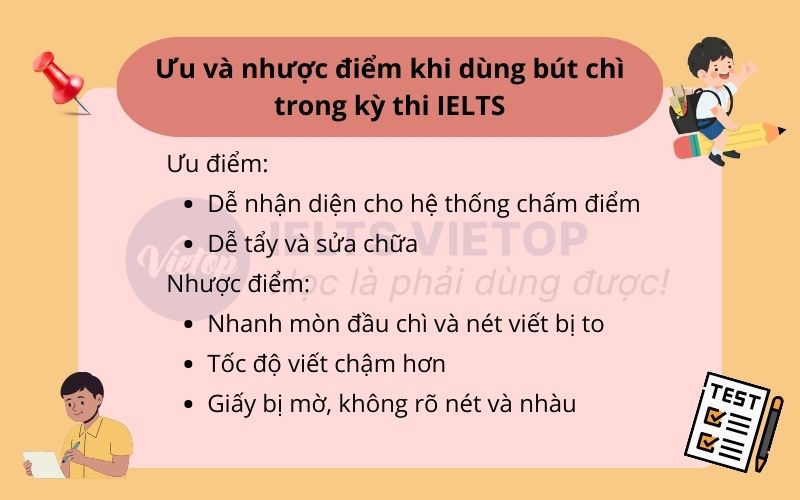 Ưu và nhược điểm khi dùng bút chì trong kỳ thi IELTS