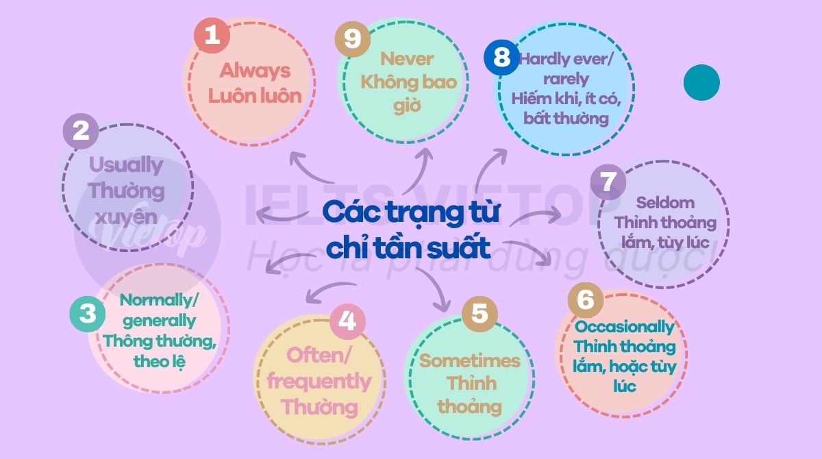 Những trạng từ chỉ tần suất trong tiếng Anh 