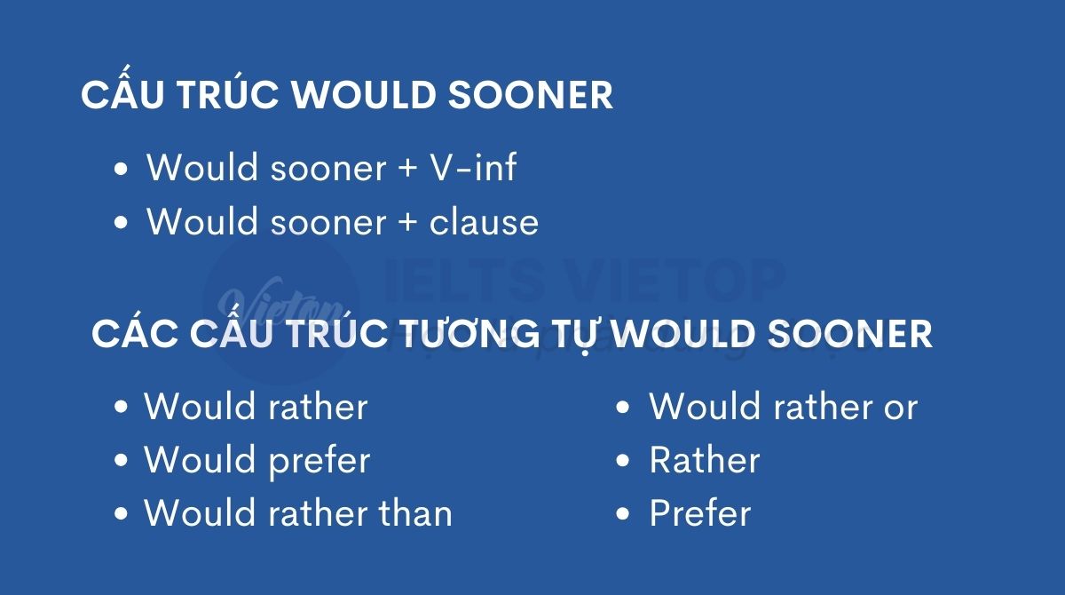 Bài tập cấu trúc would sooner