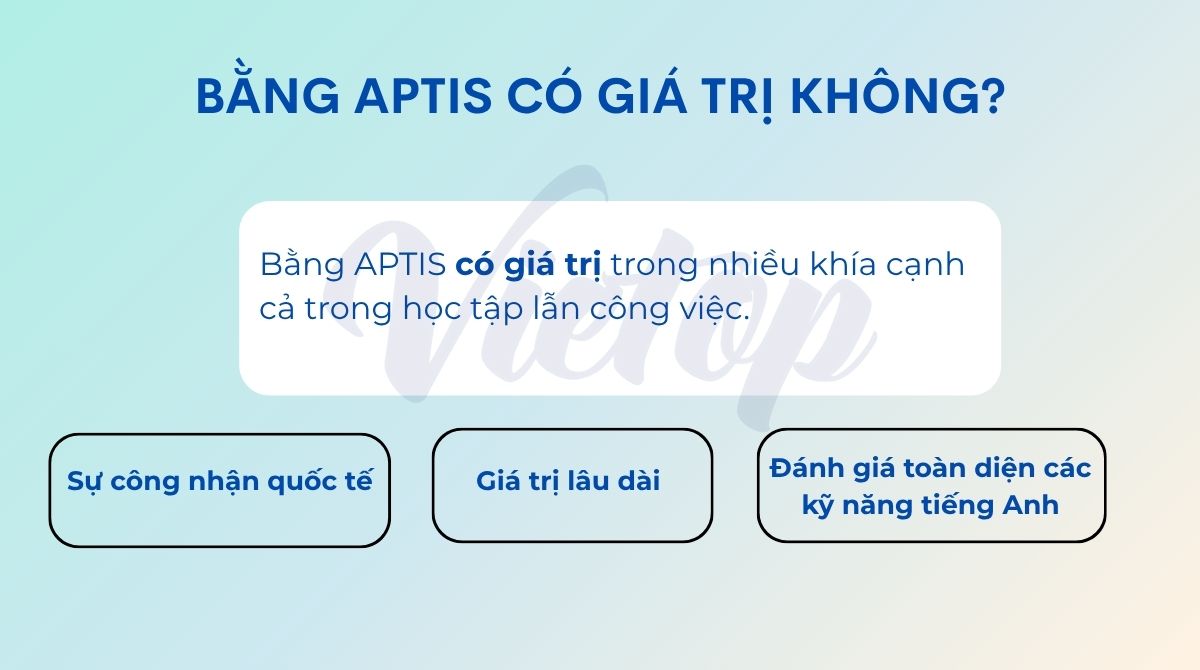 Bằng APTIS có giá trị không?