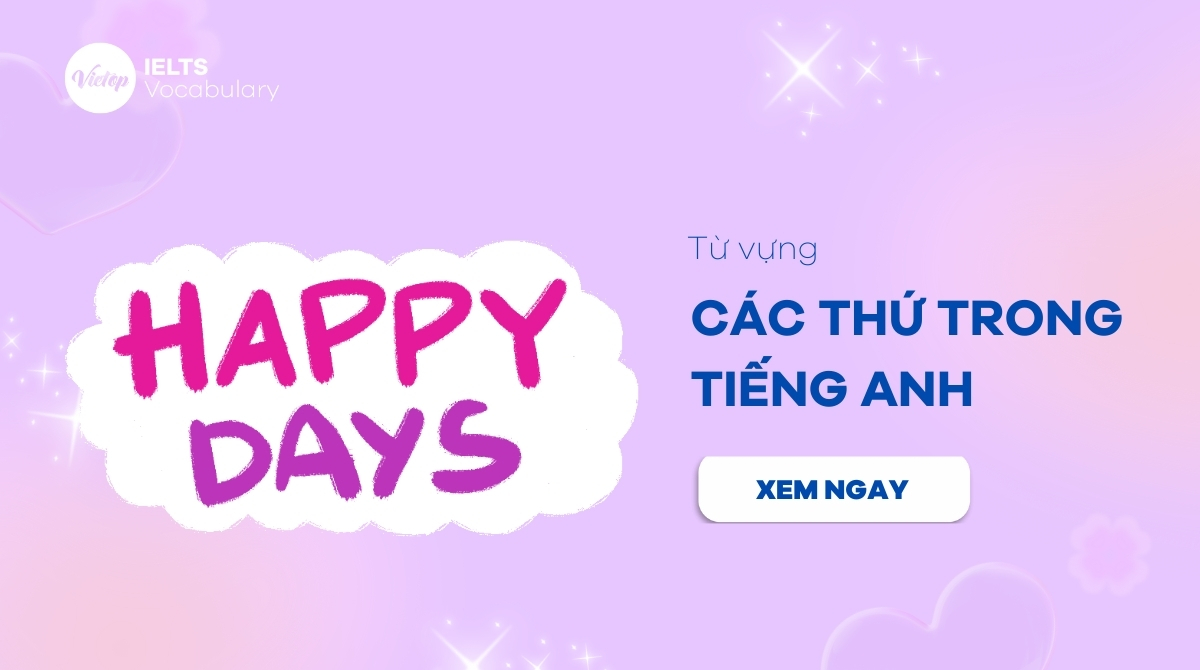 các thứ trong tiếng Anh