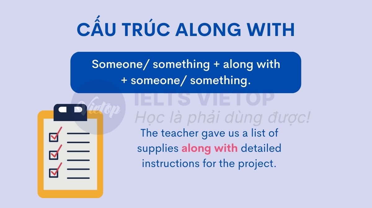 Cấu trúc along with someone/ something