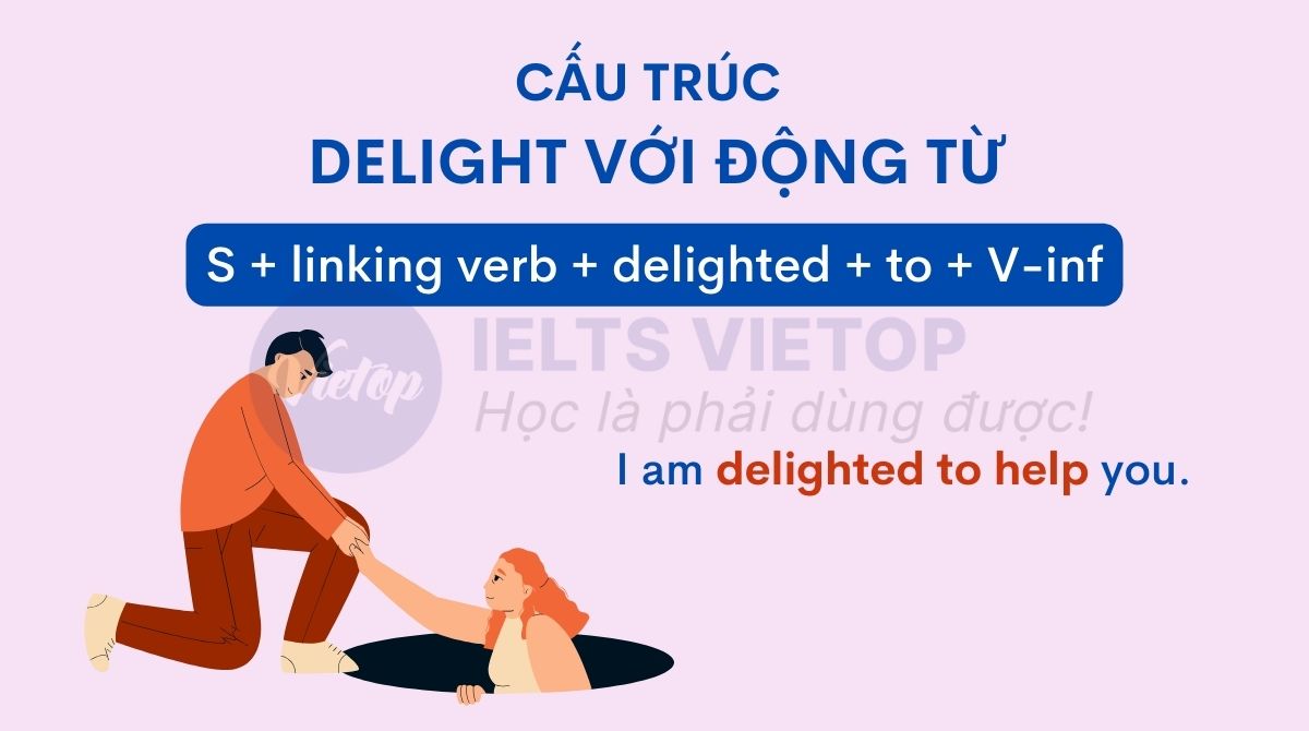 Cấu trúc delighted với động từ - Delighted to V hay Ving