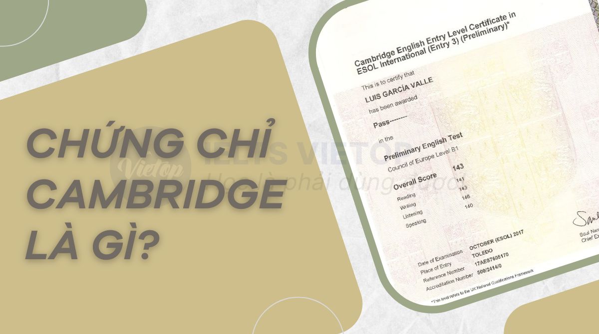 Chứng chỉ Cambridge là gì