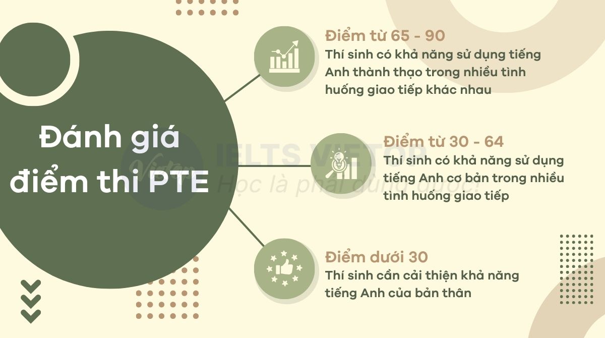 Đánh giá điểm thi PTE