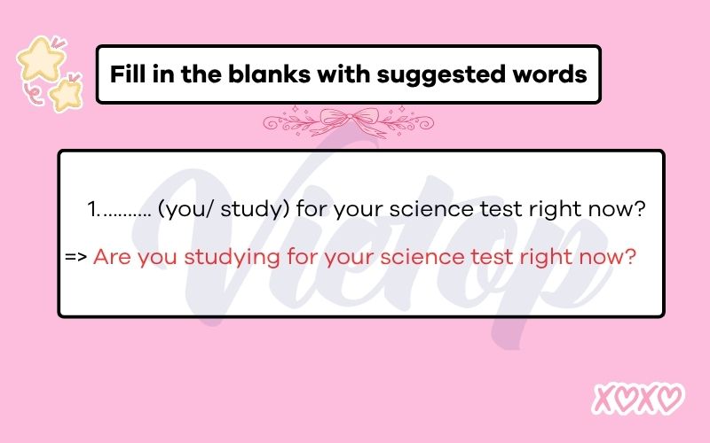 Fill in the blanks with suggested words