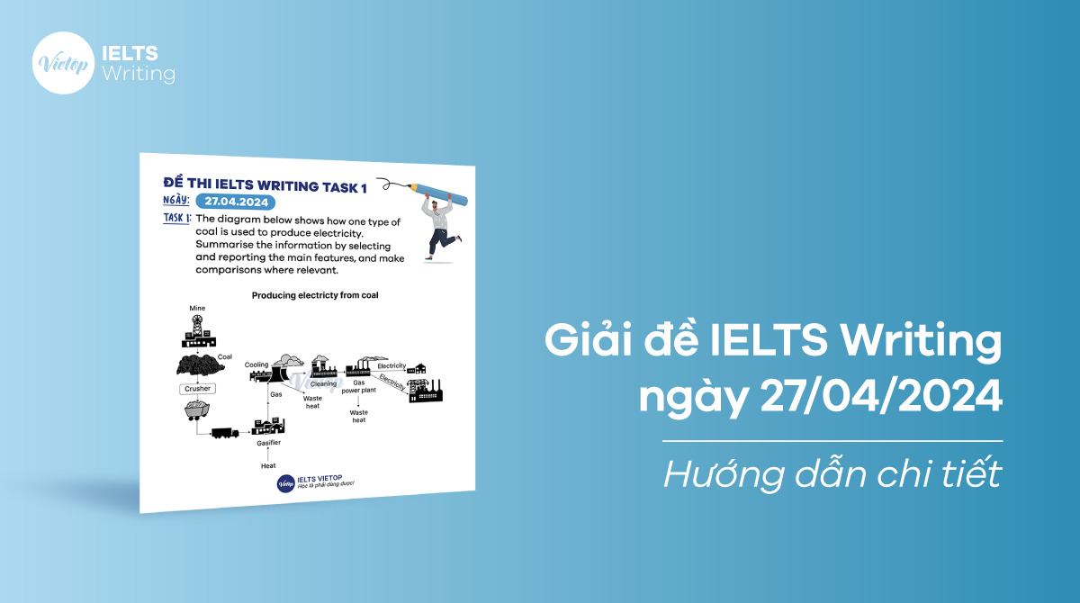 [ACE THE TEST] Giải đề IELTS Writing ngày 27/04/2024