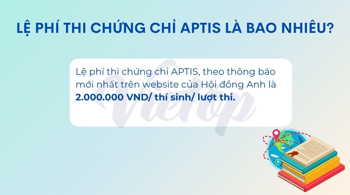 Lệ phí thi chứng chỉ APTIS là bao nhiêu?