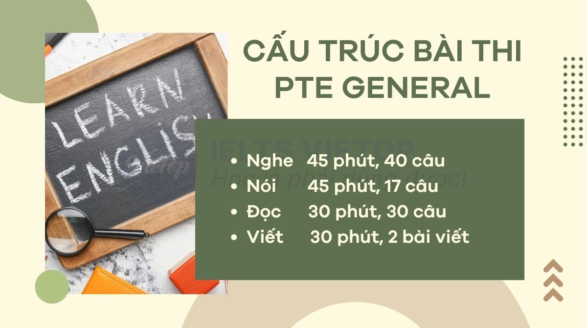 Cấu trúc bài thi PTE General