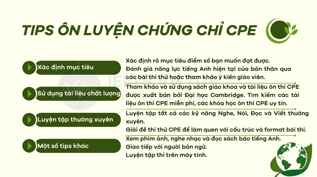 Tips ôn luyện CPE hiệu quả