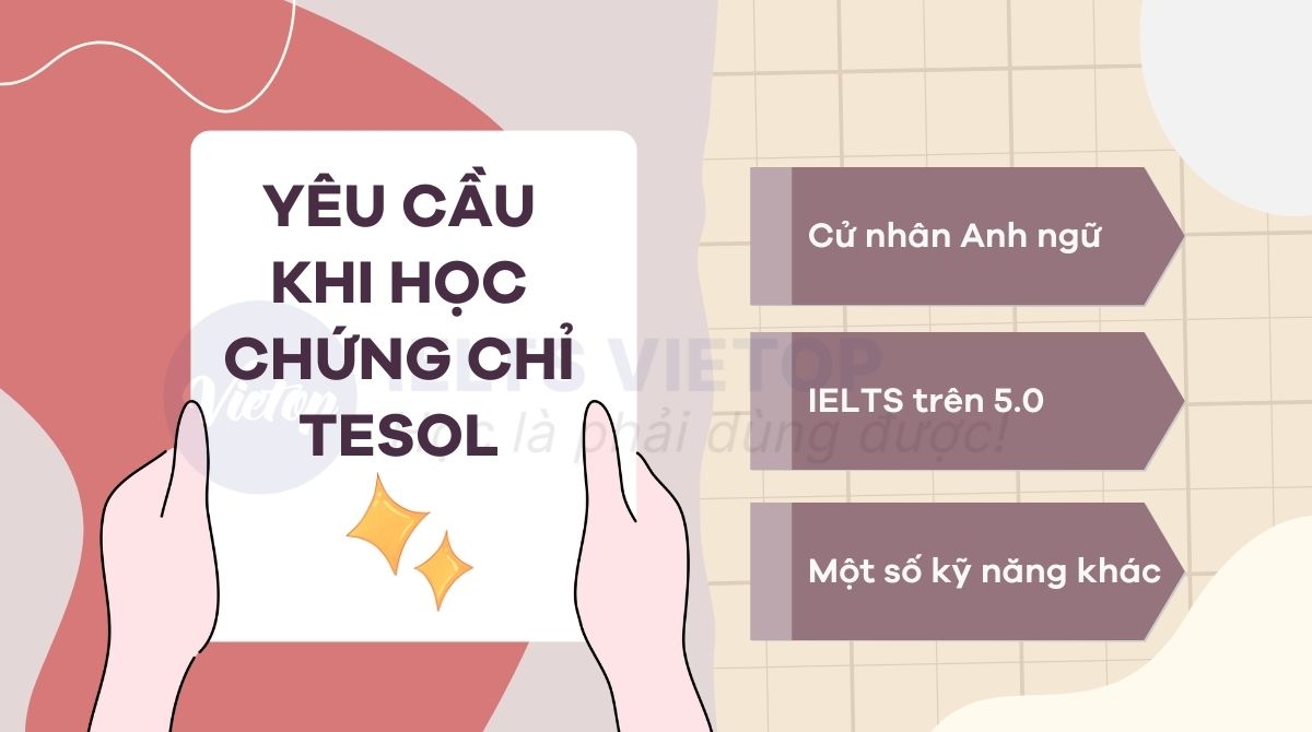 Điều kiện học chứng chỉ TESOL