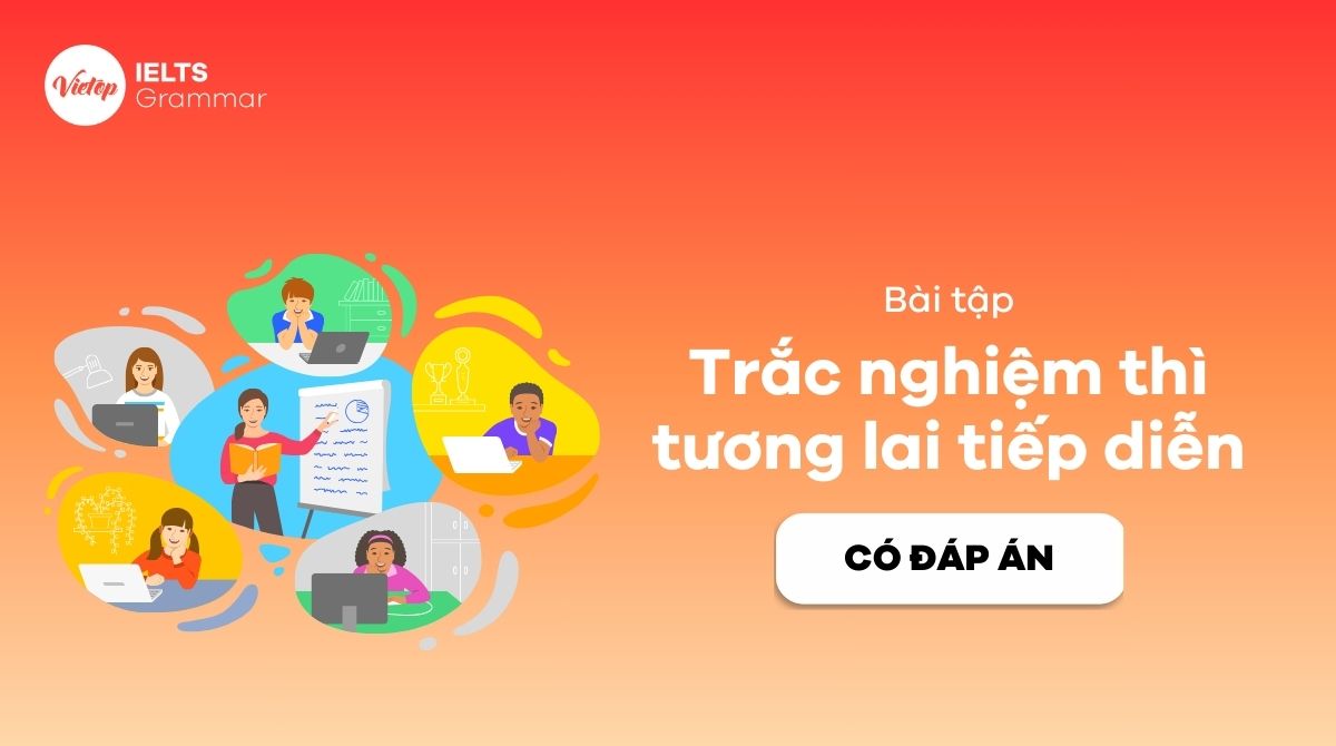 Bài tập trắc nghiệm thì tương lai tiếp diễn