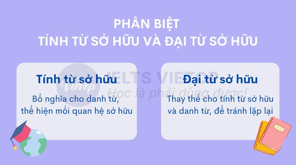 Cách phân biệt tính từ sở hữu và đại từ sở hữu