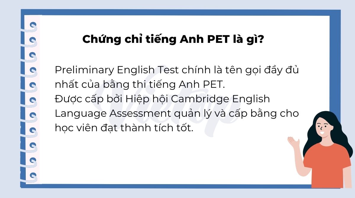 Chứng chỉ tiếng Anh PET là gì?