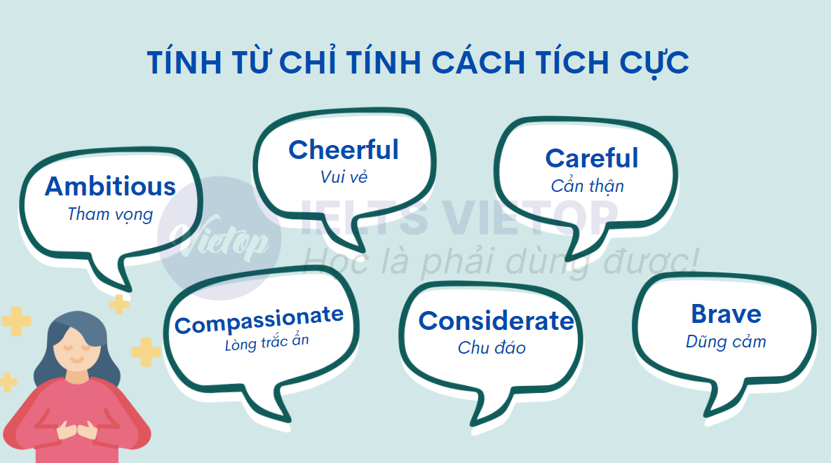 Tính từ chỉ tính cách tích cực thường được dùng trong tiếng Anh