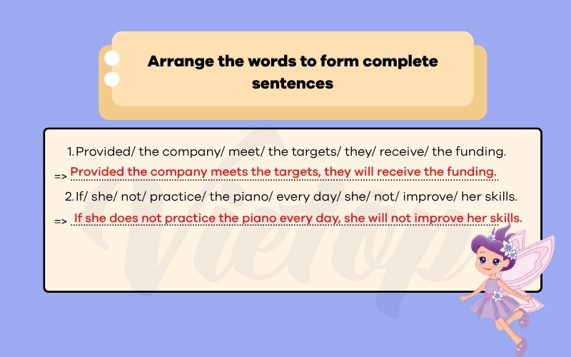 Arrange the words to form complete sentences