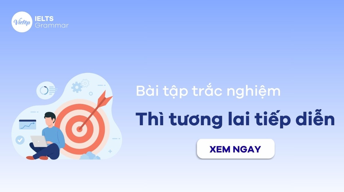 Bài tập trắc nghiệm thì tương lai tiếp diên