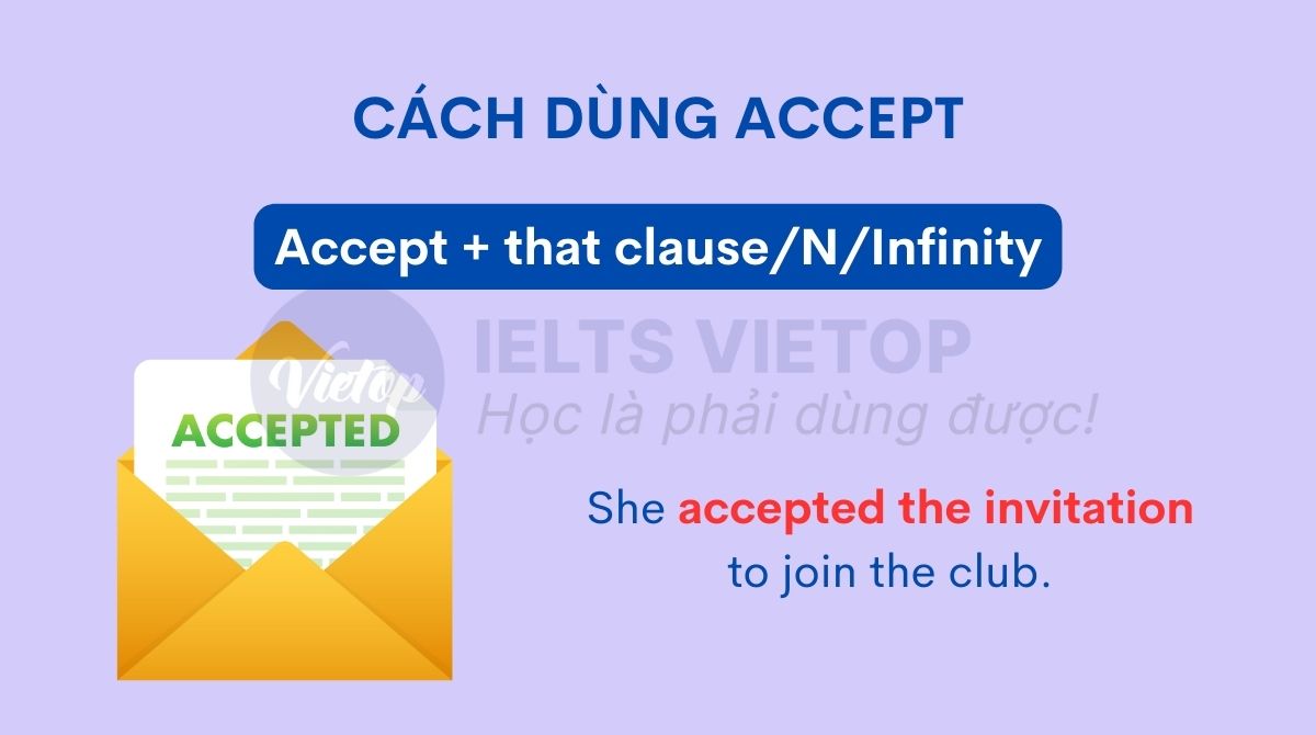 Cách dùng accept