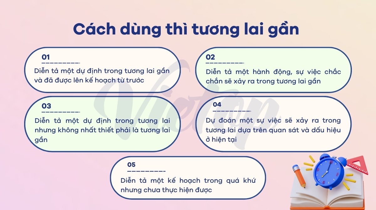 Cách dùng thì tương lai gần