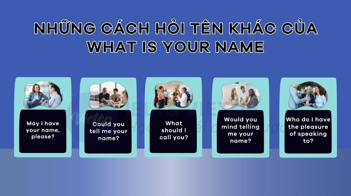 Những cách hỏi khác của what is your name