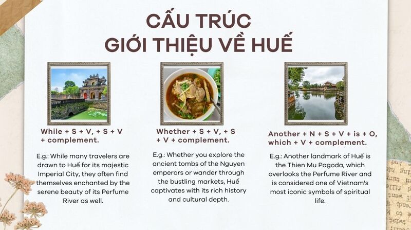 Cấu trúc giới thiệu về Huế bằng tiếng Anh ngắn gọn