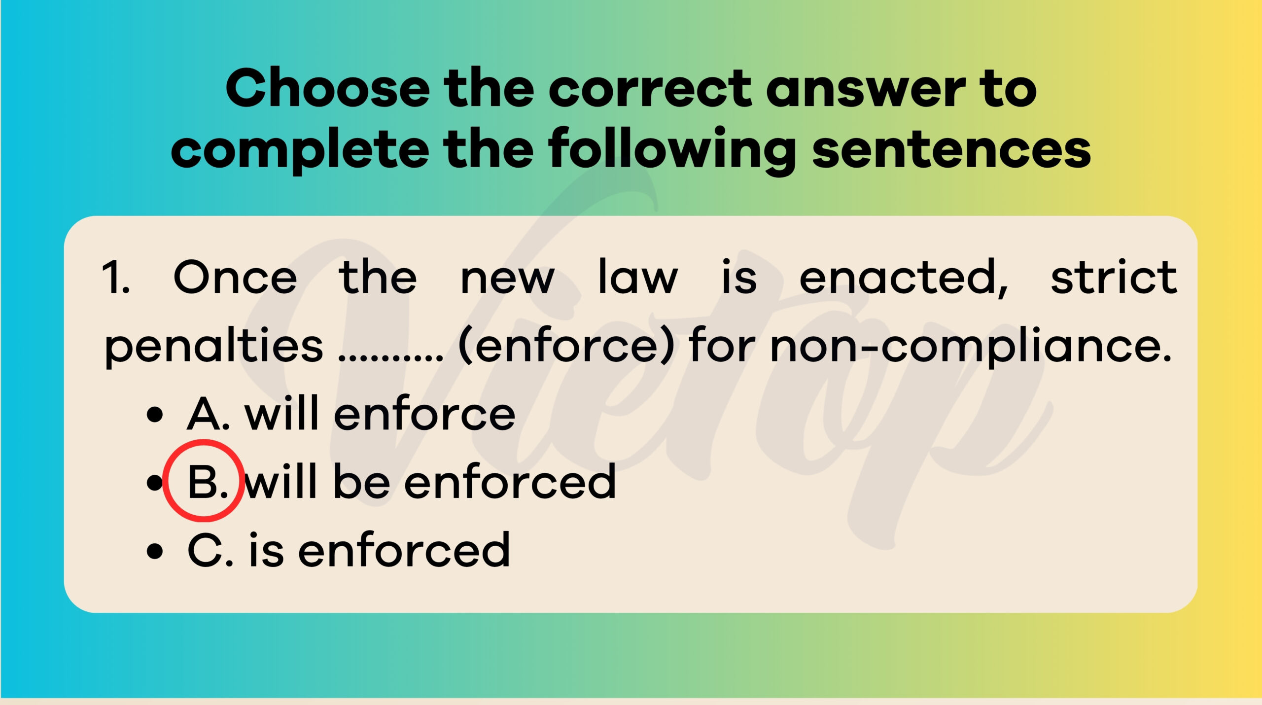 Choose the correct answer 2