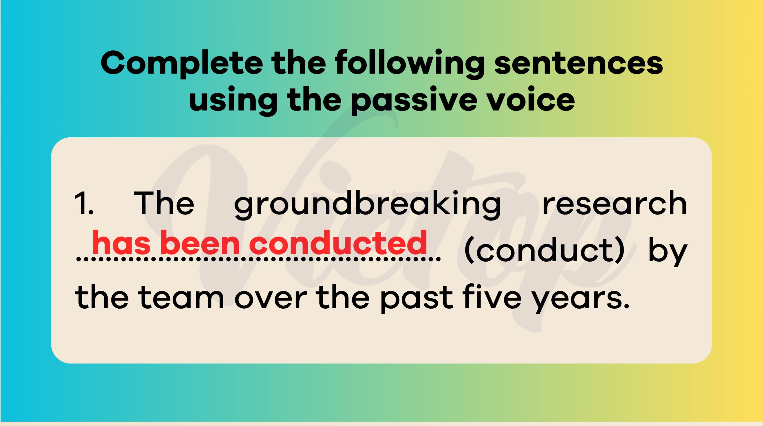 Complete the following sentences