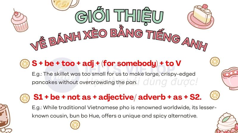 Cấu trúc giới thiệu bánh xèo bằng tiếng Anh