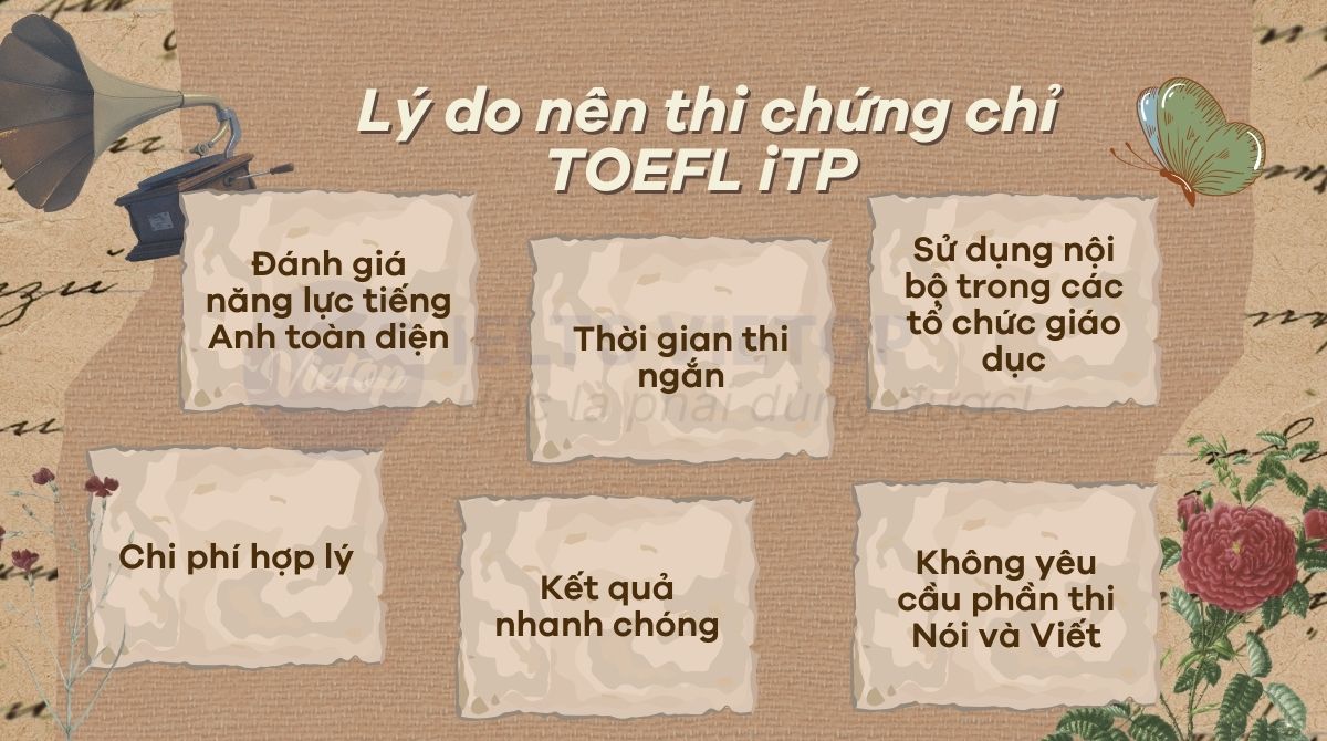 Lý do nên thi chứng chỉ TOEFL iTP