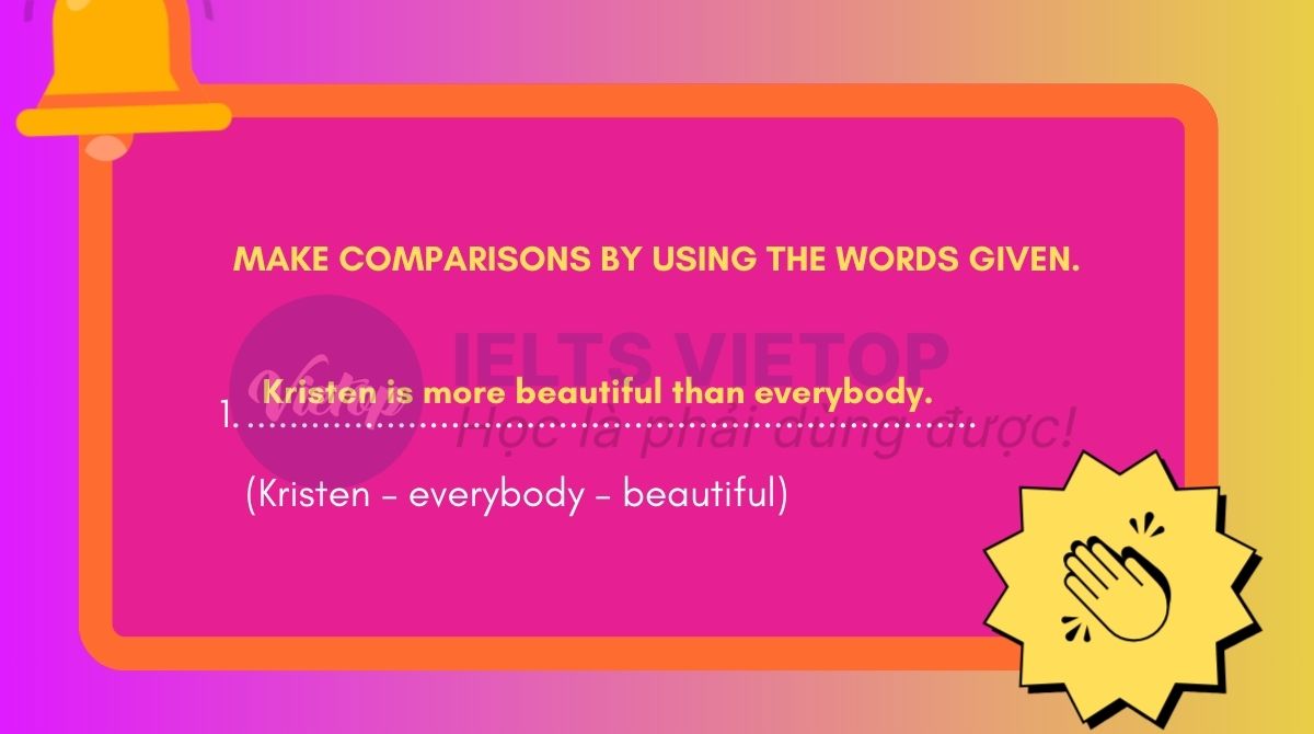 Make comparisons by using the words given