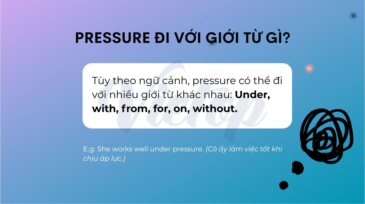 Pressure đi với giới từ gì?