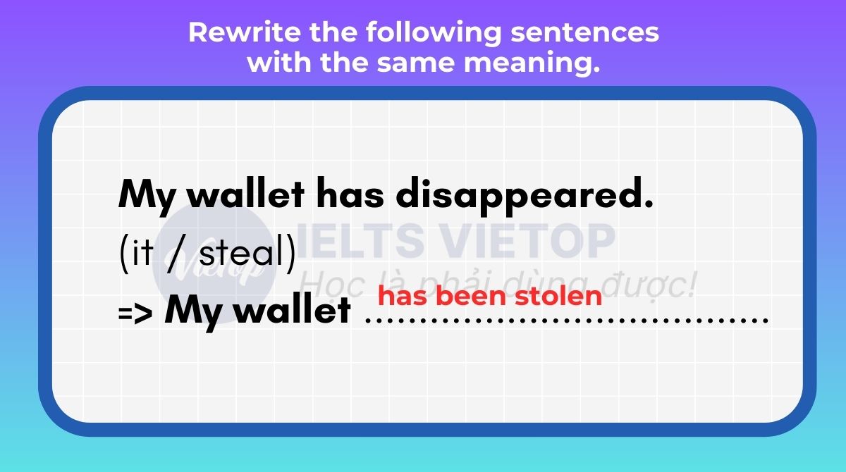 Rewrite the following sentences