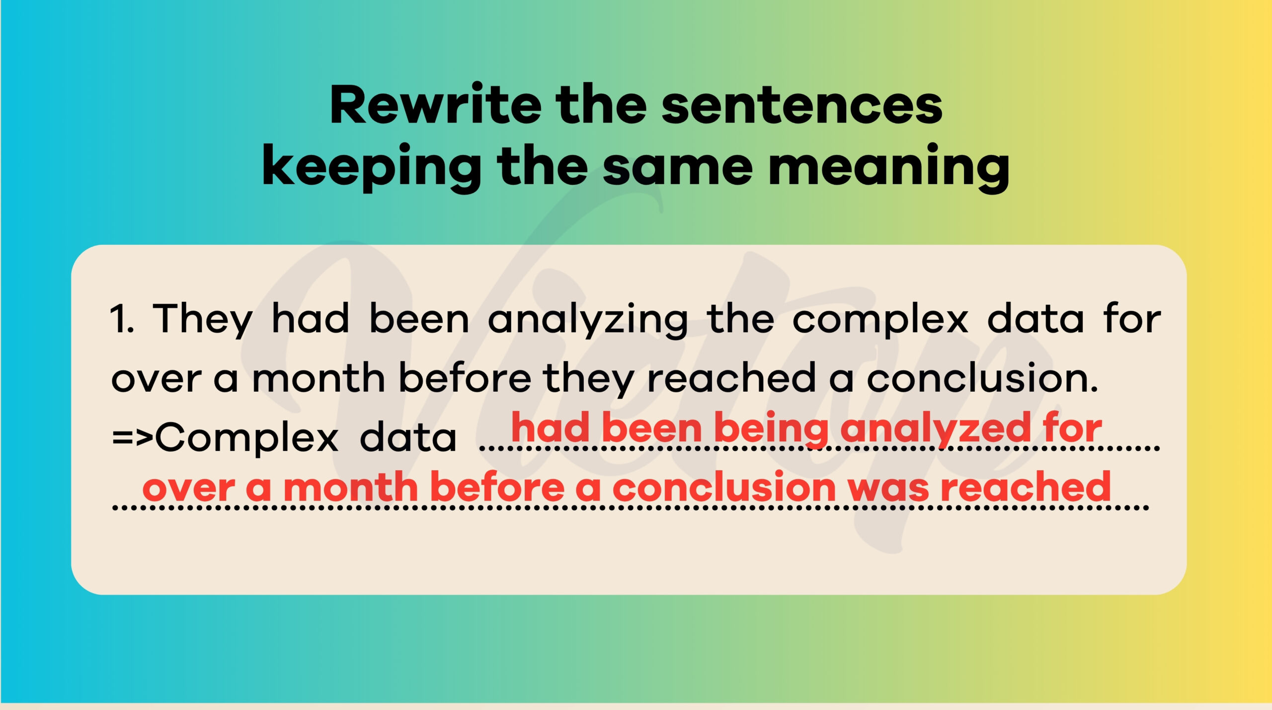 Rewrite the sentences