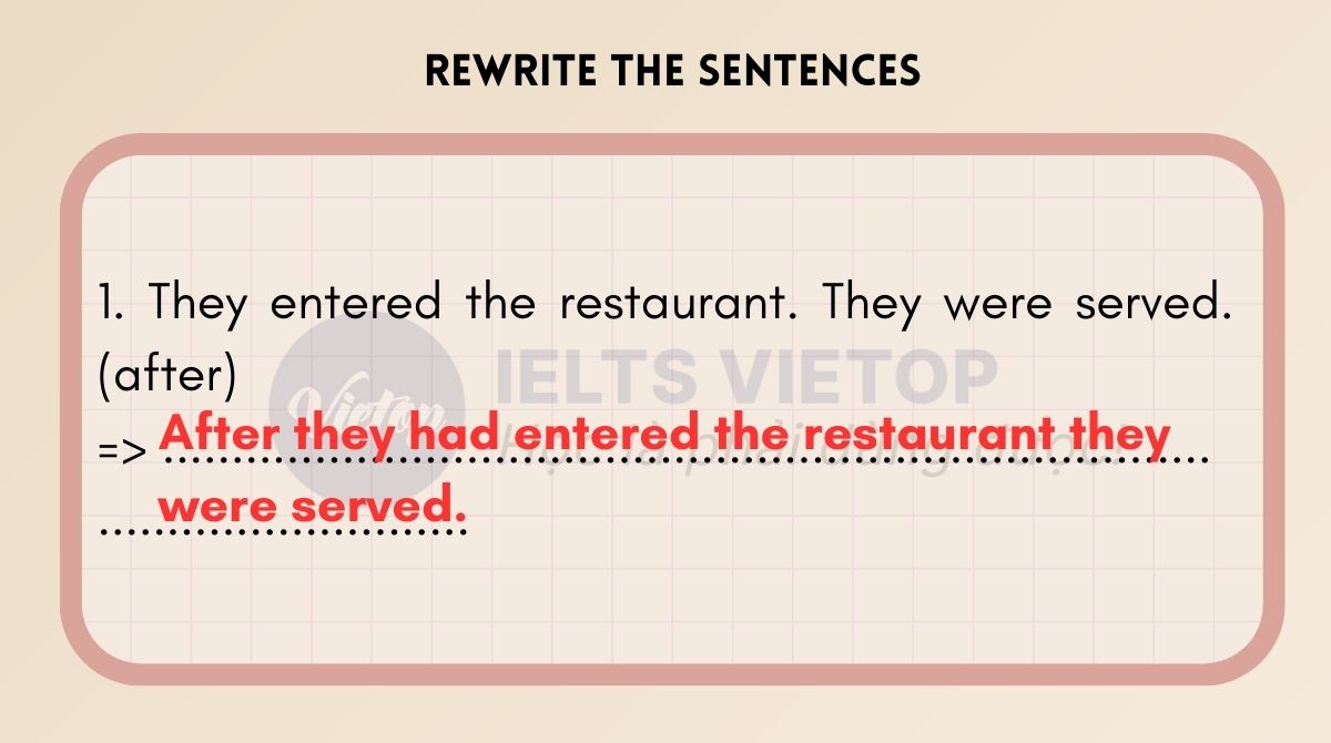 Rewrite the sentences