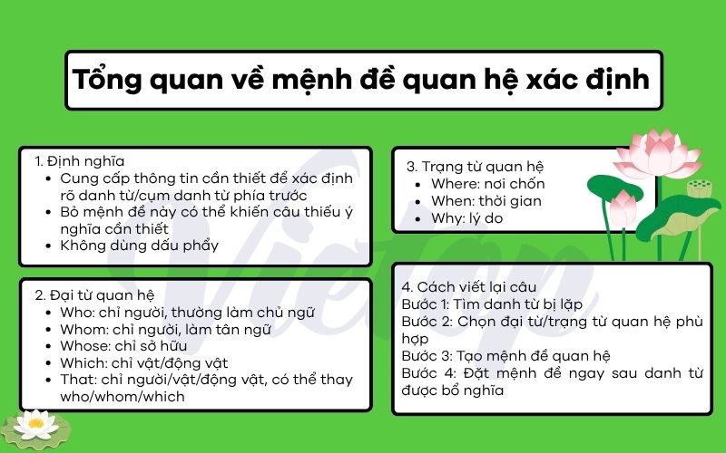 Tổng quan về mệnh đề quan hệ xác định