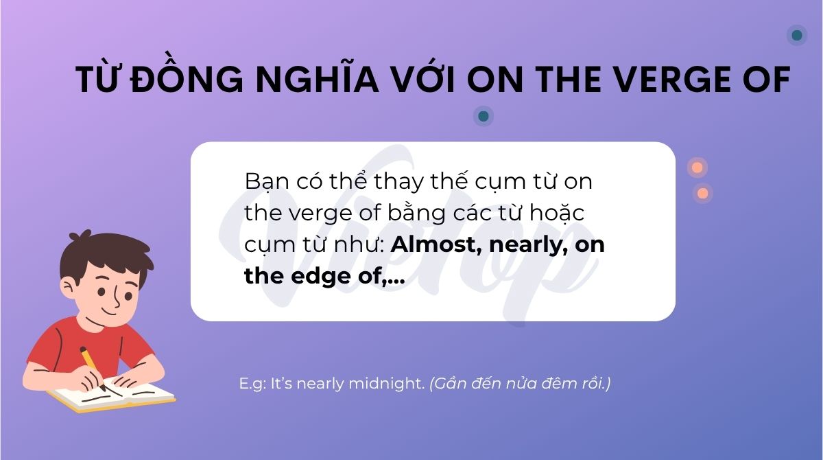 Từ đồng nghĩa với on the verge of