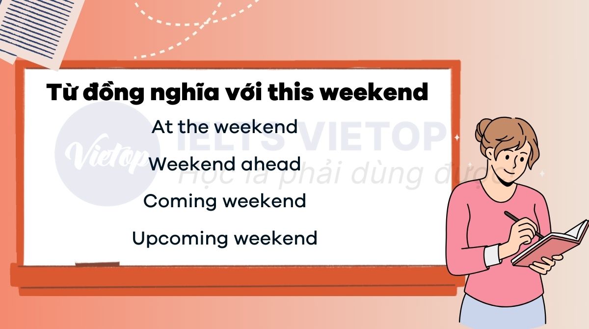 Từ đồng nghĩa với this weekend