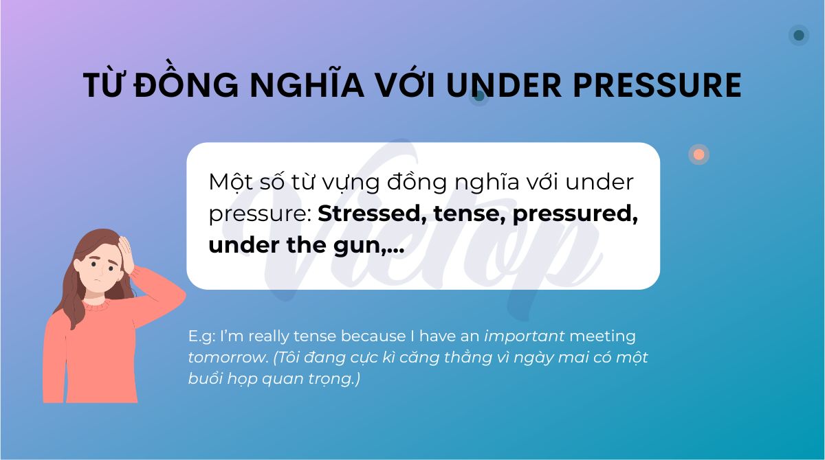 Từ đồng nghĩa với under pressure