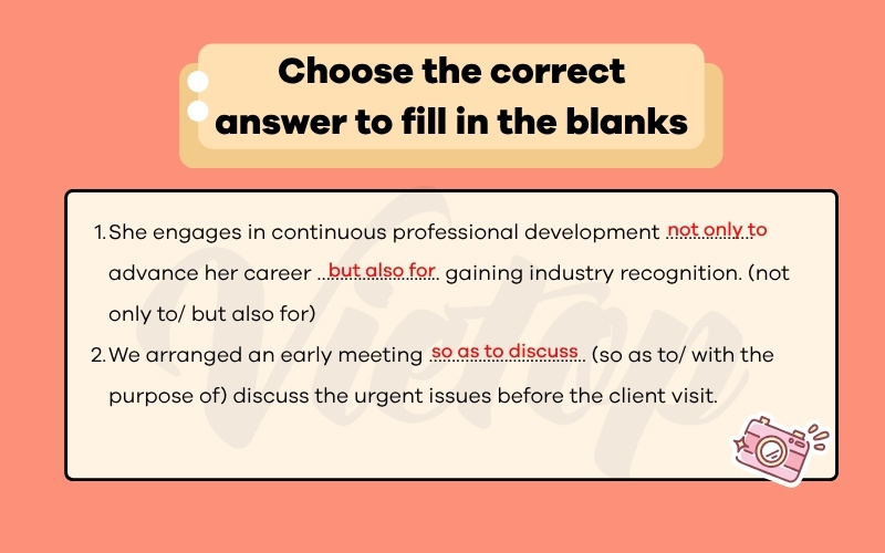 Choose the correct answer to fill in the blanks