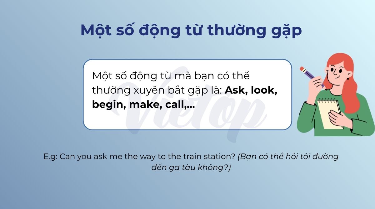 Một số động từ thường gặp trong tiếng Anh