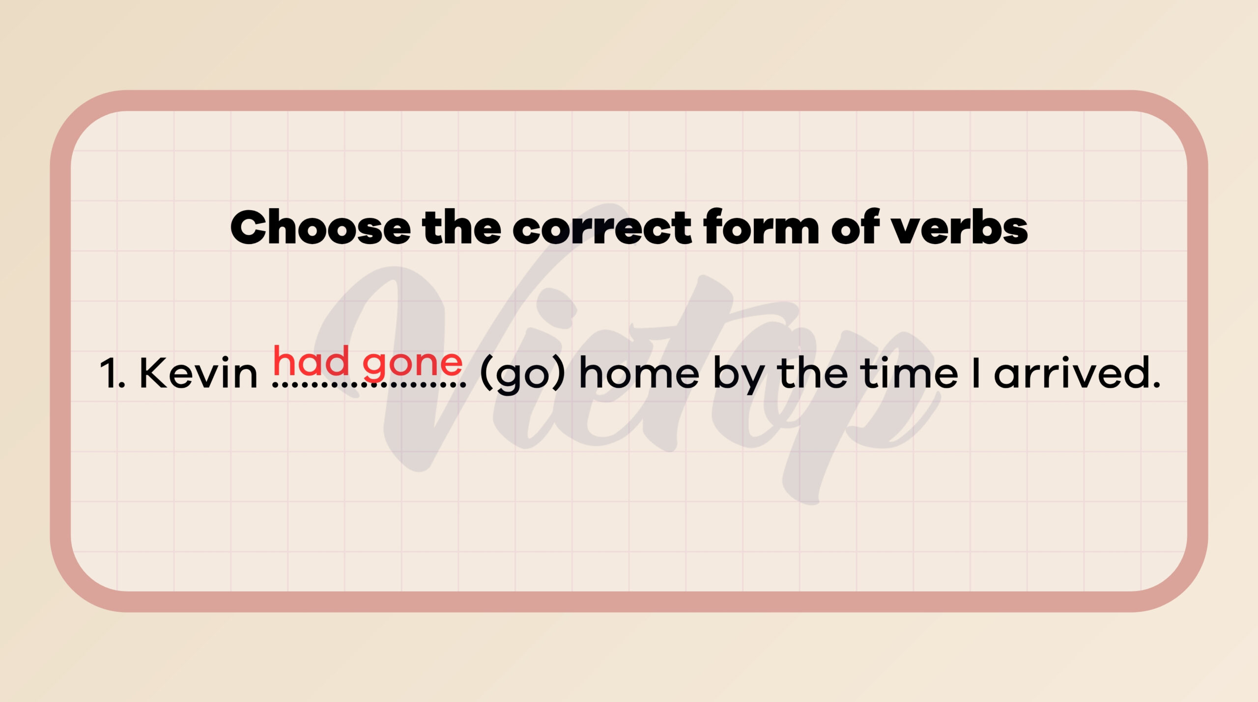 Choose the correct form of the verbs