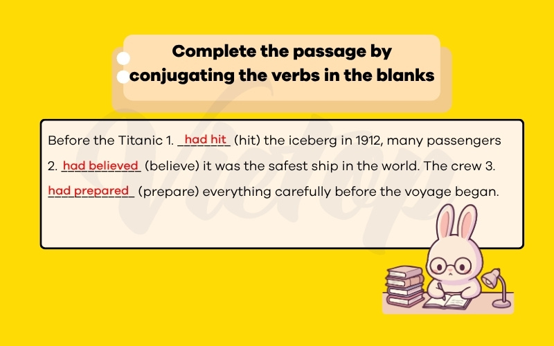 Complete the passage by conjugating the verbs in the blanks