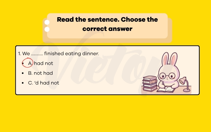 Read the sentence choose the correct answer
