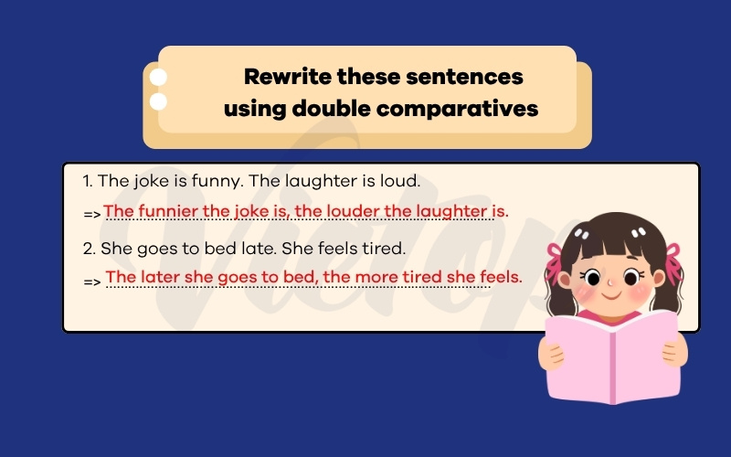 Rewrite these sentences using double comparatives