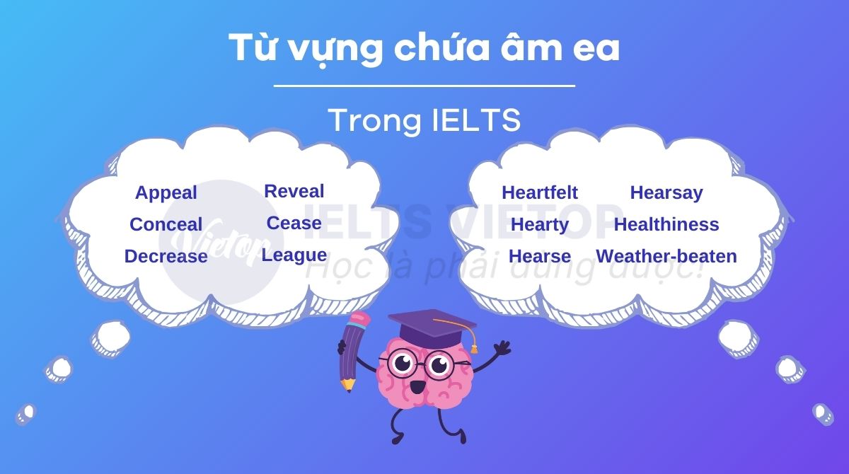 Từ vựng chứa âm ea thường xuất hiện trong IELTS