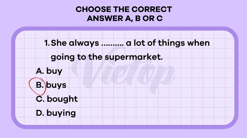 Choose the correct answer A, B, C or D