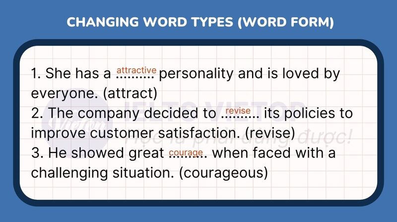 Changing word types (Word Form)